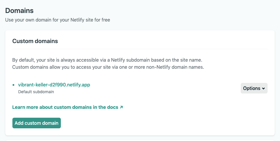 Netlify Add Domain