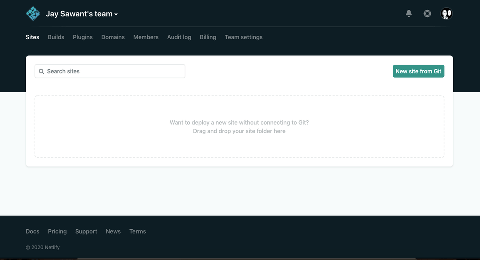 Netlify Upload Panel